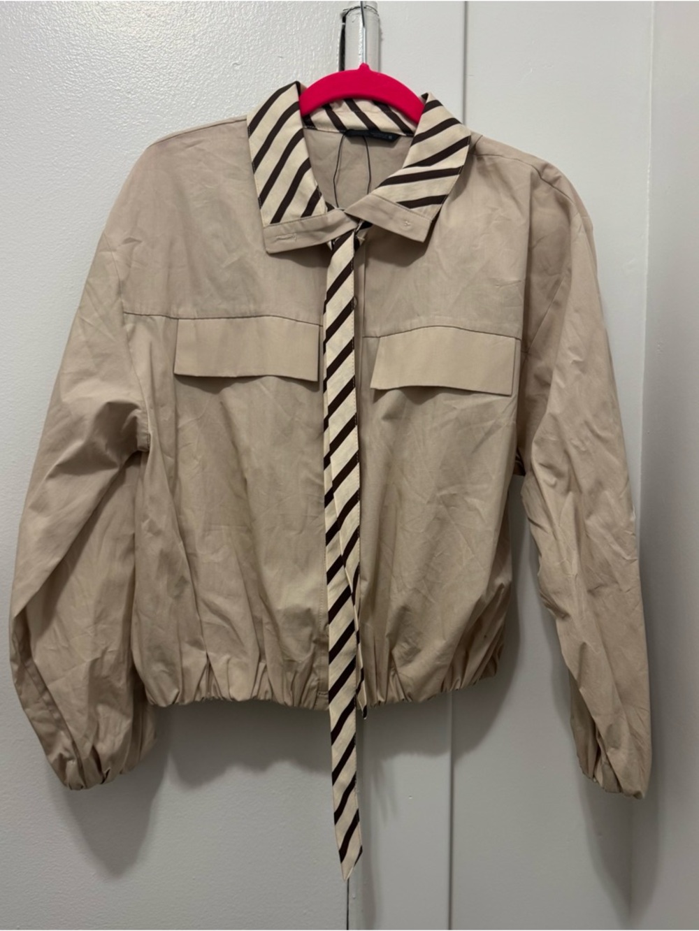 ZARA CONTRAST COLLAR POPLIN SHIRT